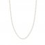 Beaded Curb Chain Necklace 14K Yellow Gold 18" Length