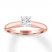 Diamond Solitaire Engagement Ring 1/2 ct Round 10K Rose Gold