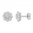 Diamond Earrings 1/2 ct tw Round-cut 10K White Gold