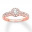 Diamond Engagement Ring 5/8 ct tw Round-cut 14K Rose Gold