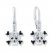 Skull & Cross-bones 1/20 cttw Diamonds Sterling Silver Earrings