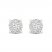 Diamond Halo Stud Earrings 1/4 ct tw Round-Cut 10K White Gold