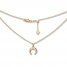 Diamond Crescent Choker Necklace 14K Yellow Gold 16" Adj