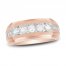 Men's Diamond Wedding Band 1 ct tw Round-cut 10K Rose Gold