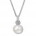 Freshwater Cultured Pearl Necklace White Topaz Sterling Silver