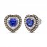 Le Vian Tanzanite Heart Earrings 3/4 ct tw Diamonds 14K Vanilla Gold