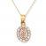 Our Lady of Guadalupe Young Teen Necklace 14K Two-Tone Gold