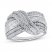 Diamond Fashion Ring 1 ct tw Round/Baguette 10K White Gold