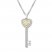 Diamond Key Necklace 1/10 ct tw Sterling Silver/10K Yellow Gold