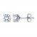 Diamond Solitaire Earrings 1/10 ct tw 14K White Gold