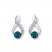 Diamond Earrings 1/5 ct tw Blue/White 10K White Gold