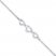 Heart Link Anklet Sterling Silver 10"-11" Length
