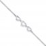 Heart Link Anklet Sterling Silver 10"-11" Length