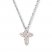Diamond Cross Necklace 1/10 ct tw Round-cut 10K Two-Tone Gold