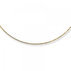 Box Chain Necklace 14K Yellow Gold 20" Length