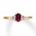 Natural Ruby Ring 1/15 ct tw Diamonds 10K Yellow Gold