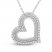 Neil Lane Diamond Heart Necklace 1/3 ct tw Round-cut 10K White Gold 18"