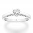Tolkowsky Solitaire Ring 1/3 ct Round Diamond 14K White Gold