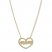 Mom Heart Necklace 14K Yellow Gold 16 to 18 Adjustable