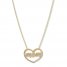 Mom Heart Necklace 14K Yellow Gold 16 to 18 Adjustable