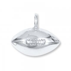 Football Charm Sterling Silver