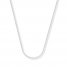 Wheat Chain Necklace 14K White Gold 20" Length