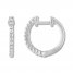 Diamond Hoop Earrings 1/2 ct tw Round-cut 10K White Gold