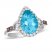 Le Vian Blue Topaz Ring 3/8 ct tw Diamonds 14K Vanilla Gold