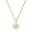 Diamond Star Necklace 1/4 Carat Round-cut 10K Yellow Gold