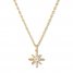 Diamond Star Necklace 1/4 Carat Round-cut 10K Yellow Gold