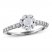 Adrianna Papell Diamond Engagement Ring 5/8 ct tw Round/Marquise 14K White Gold