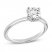 Diamond Solitaire GIA-graded Engagement Ring 1 ct tw Round-cut 18K White Gold