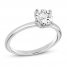 Diamond Solitaire GIA-graded Engagement Ring 1 ct tw Round-cut 18K White Gold