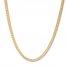 Men's Franco Link Necklace 10K Yellow Gold 24" Length