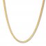 Men's Franco Link Necklace 10K Yellow Gold 24" Length