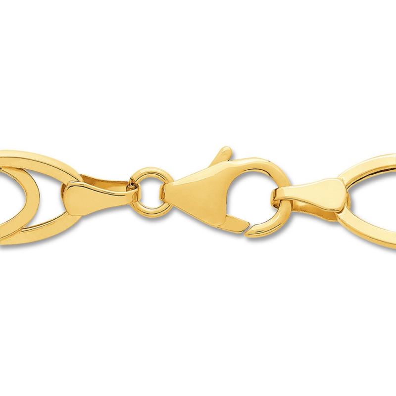 10K Yellow Gold Link Bracelet 7.5