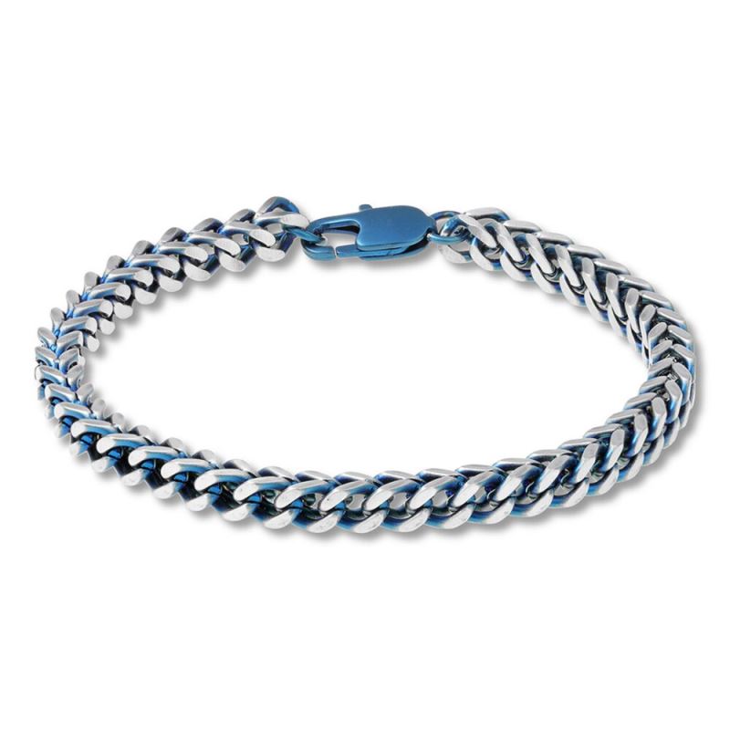 Men's Foxtail Chain Bracelet Stainless Steel 8.5" Length